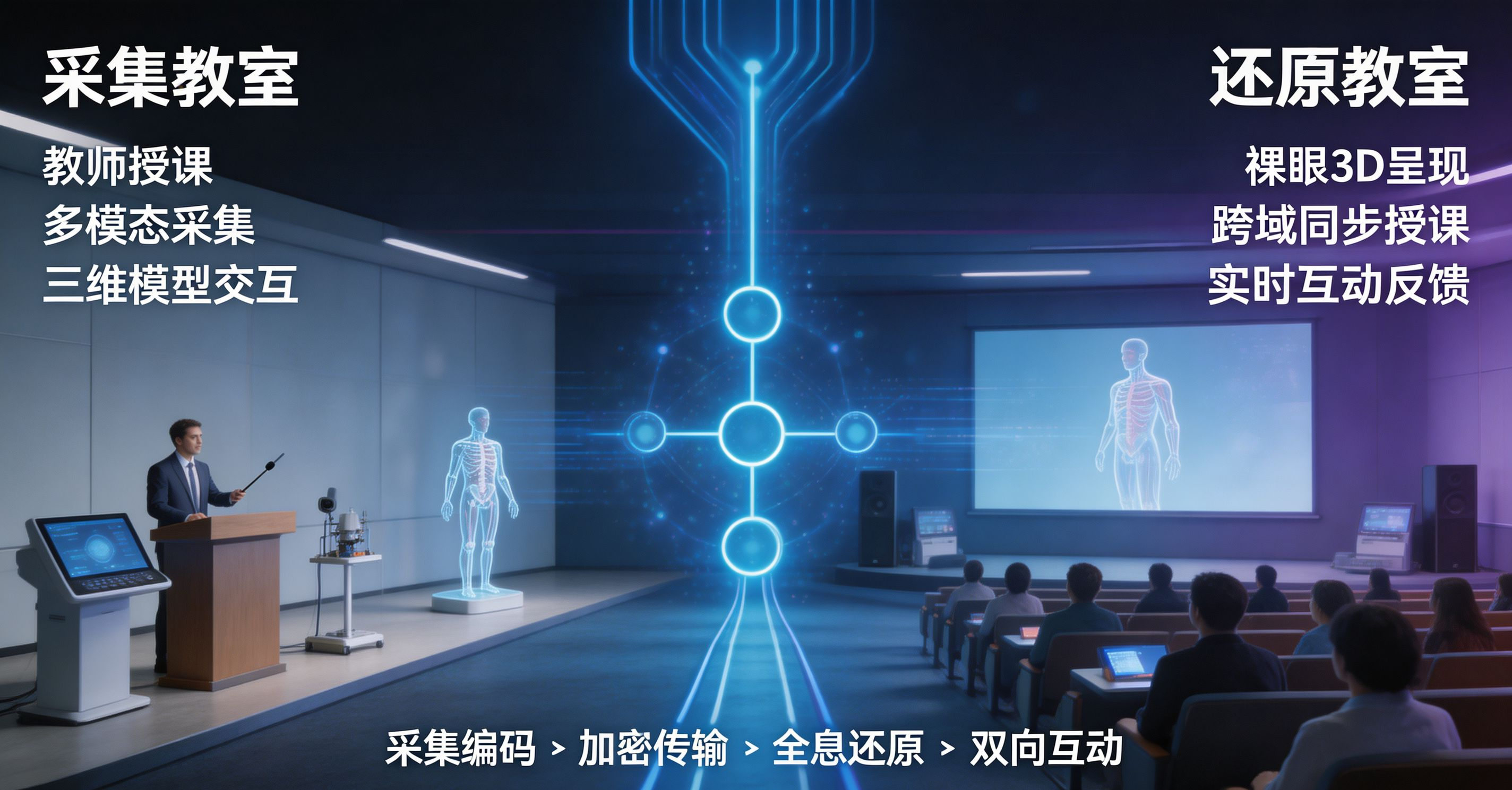 技术拆解 | 全息教室如何实现跨空间授课？一文读懂采集端与还原端的协同逻辑